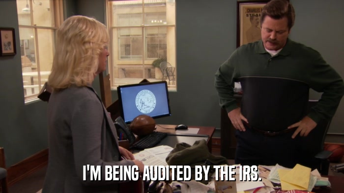 I'M BEING AUDITED BY THE IRS.  