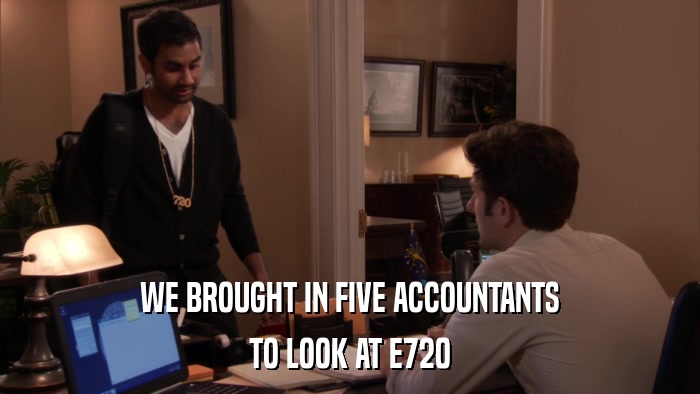 WE BROUGHT IN FIVE ACCOUNTANTS TO LOOK AT E720 