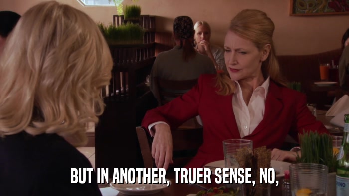 BUT IN ANOTHER, TRUER SENSE, NO,  