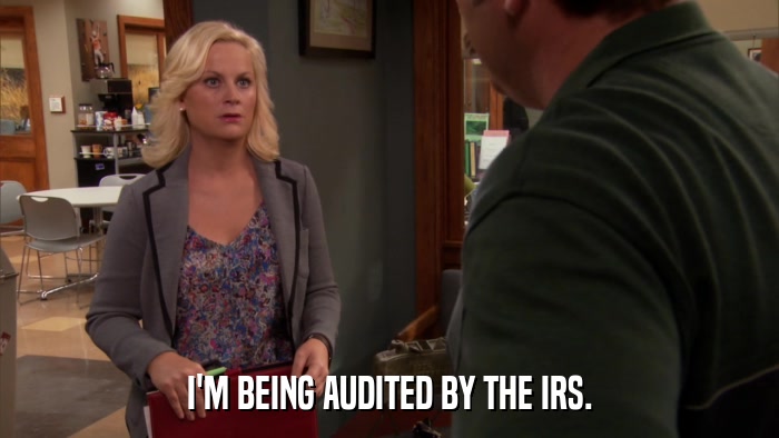I'M BEING AUDITED BY THE IRS.  