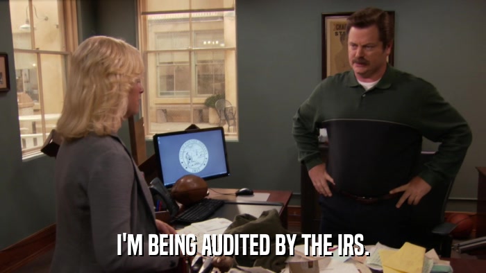 I'M BEING AUDITED BY THE IRS.  
