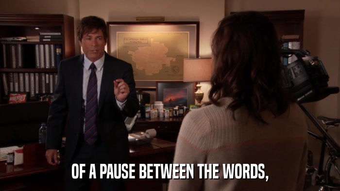 OF A PAUSE BETWEEN THE WORDS,  