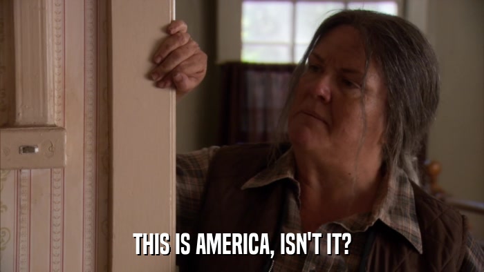 THIS IS AMERICA, ISN'T IT?  