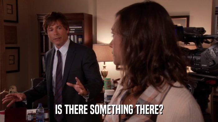 IS THERE SOMETHING THERE?  