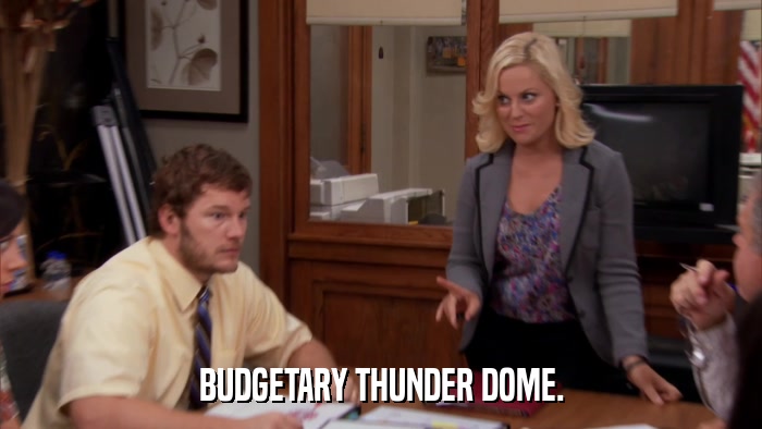 BUDGETARY THUNDER DOME.  