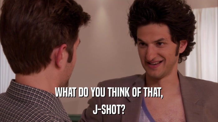 WHAT DO YOU THINK OF THAT, J-SHOT? 