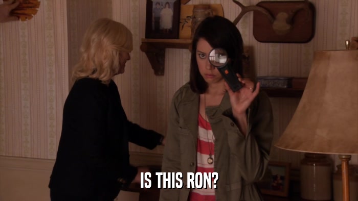IS THIS RON?  