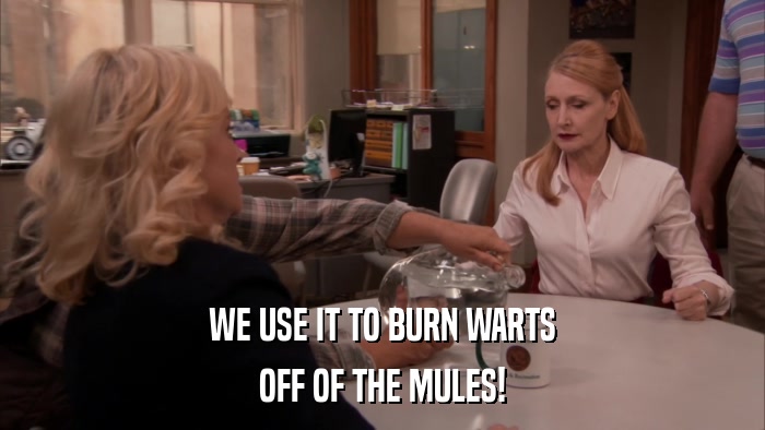 WE USE IT TO BURN WARTS OFF OF THE MULES! 