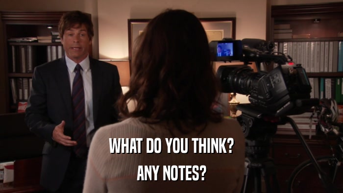 WHAT DO YOU THINK? ANY NOTES? 