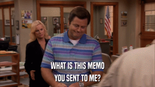 WHAT IS THIS MEMO YOU SENT TO ME? 