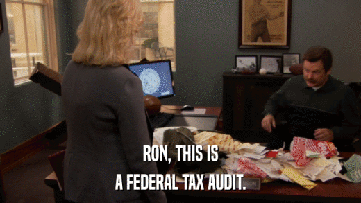 RON, THIS IS A FEDERAL TAX AUDIT. 