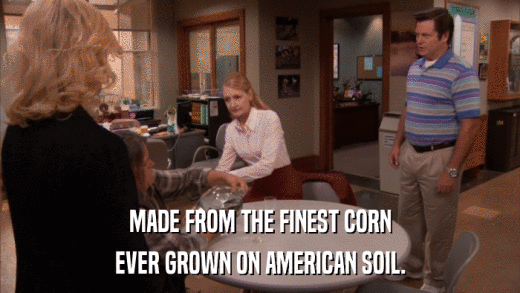 MADE FROM THE FINEST CORN EVER GROWN ON AMERICAN SOIL. 