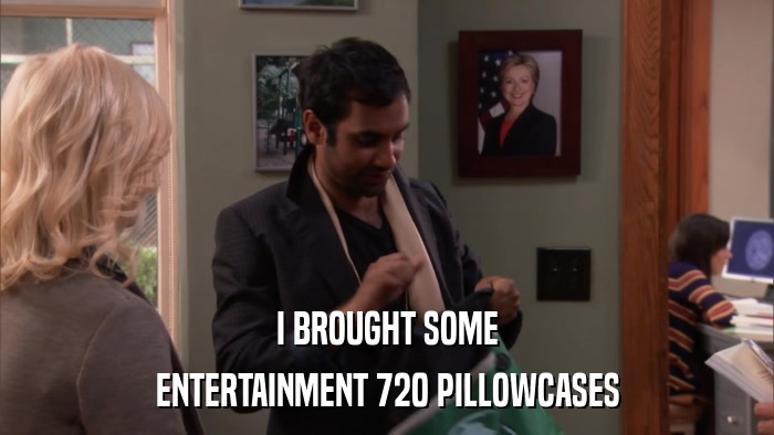 I BROUGHT SOME ENTERTAINMENT 720 PILLOWCASES 