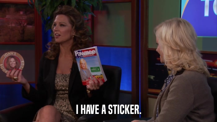 I HAVE A STICKER.  