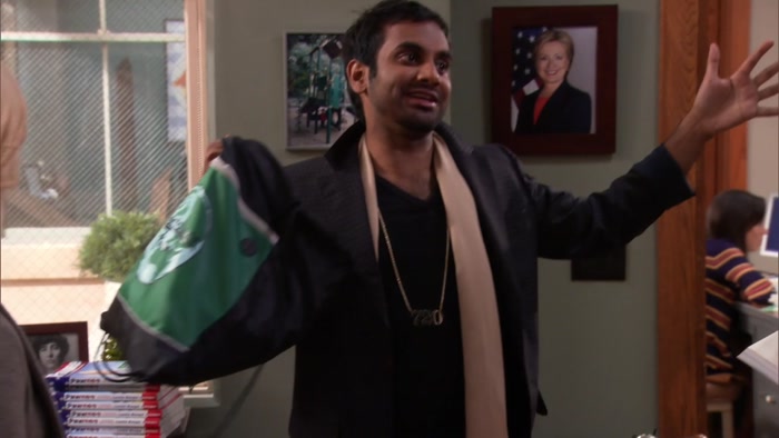 PAWNEE'S MOST NOTORIOUS BUSINESSMAN IN THE BUILDING. 