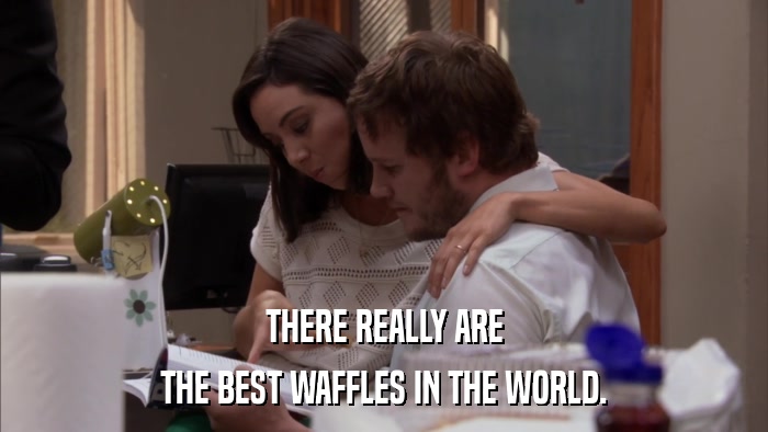 THERE REALLY ARE THE BEST WAFFLES IN THE WORLD. 