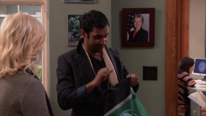 PAWNEE'S MOST NOTORIOUS BUSINESSMAN IN THE BUILDING. 