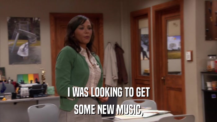 I WAS LOOKING TO GET SOME NEW MUSIC, 