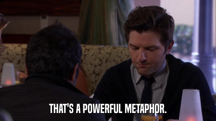 THAT'S A POWERFUL METAPHOR.  