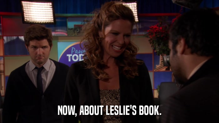 NOW, ABOUT LESLIE'S BOOK.  
