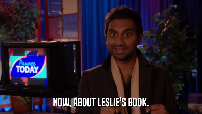 NOW, ABOUT LESLIE'S BOOK.  