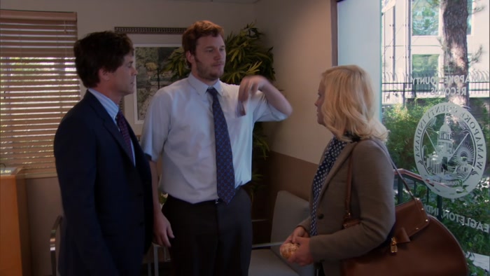 LESLIE, WAIT HERE.  