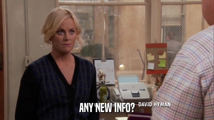 ANY NEW INFO?  