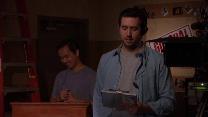 LESLIE, FOR GOD'S SAKE, WE'RE ON TV. 