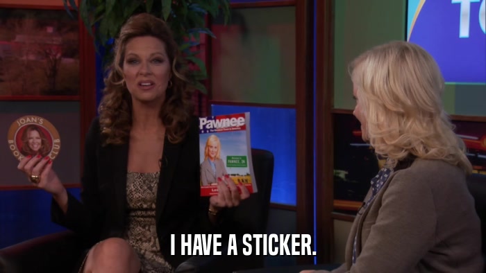 I HAVE A STICKER.  