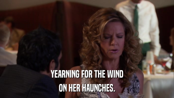 YEARNING FOR THE WIND ON HER HAUNCHES. 
