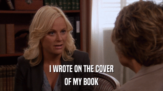 I WROTE ON THE COVER OF MY BOOK 
