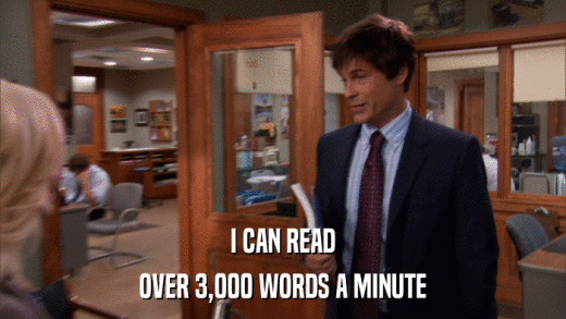 I CAN READ OVER 3,000 WORDS A MINUTE 