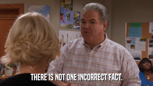 THERE IS NOT ONE INCORRECT FACT.  