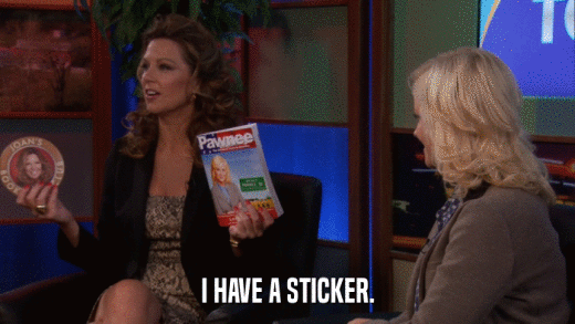 I HAVE A STICKER.  