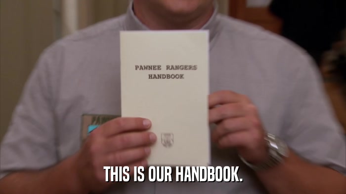 THIS IS OUR HANDBOOK.  