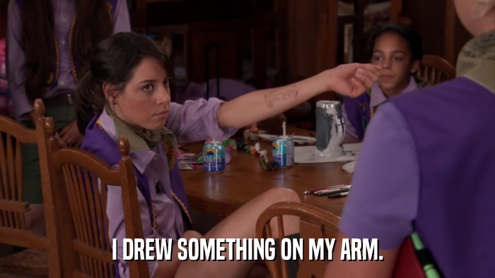 I DREW SOMETHING ON MY ARM.  