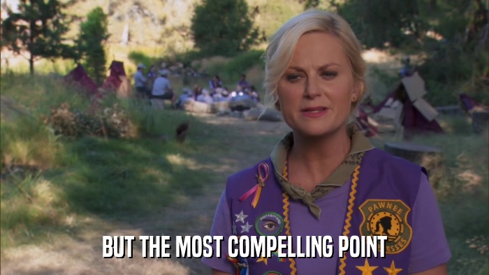 BUT THE MOST COMPELLING POINT  