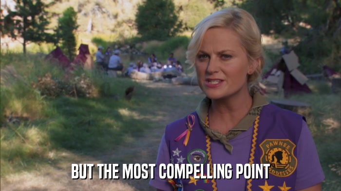 BUT THE MOST COMPELLING POINT  