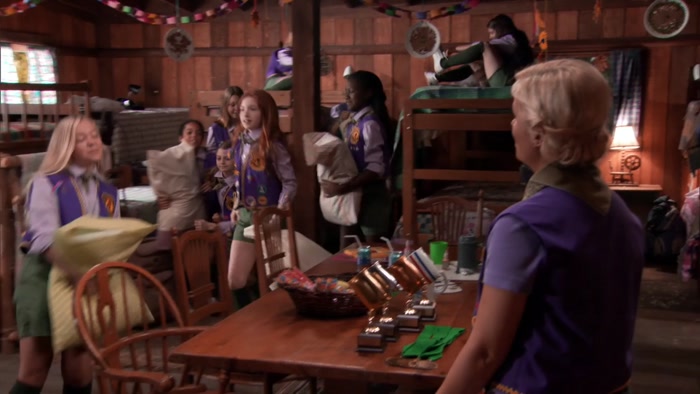 GREAT PILLOW FIGHT, GIRLS.  