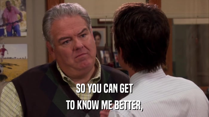 SO YOU CAN GET TO KNOW ME BETTER, 