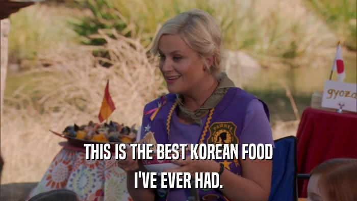 THIS IS THE BEST KOREAN FOOD I'VE EVER HAD. 