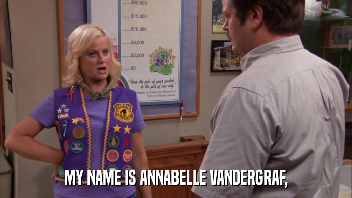 MY NAME IS ANNABELLE VANDERGRAF,  
