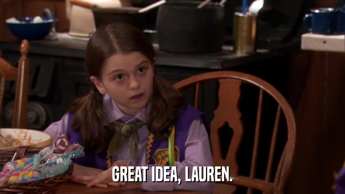 GREAT IDEA, LAUREN.  