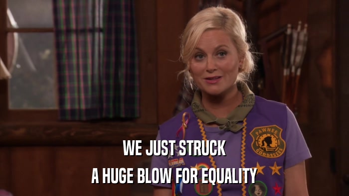 WE JUST STRUCK A HUGE BLOW FOR EQUALITY 