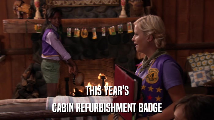 THIS YEAR'S CABIN REFURBISHMENT BADGE 