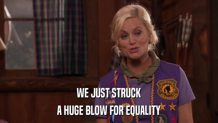 WE JUST STRUCK A HUGE BLOW FOR EQUALITY 