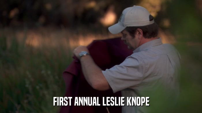 FIRST ANNUAL LESLIE KNOPE  