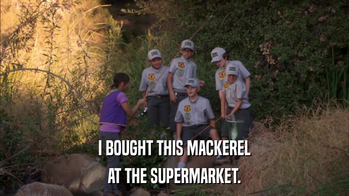 I BOUGHT THIS MACKEREL AT THE SUPERMARKET. 