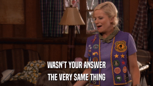 WASN'T YOUR ANSWER THE VERY SAME THING 