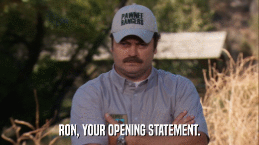 RON, YOUR OPENING STATEMENT.  